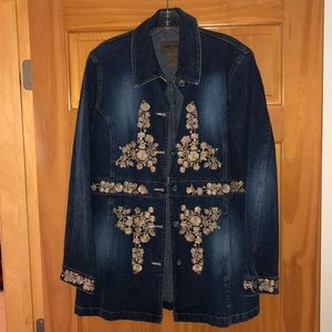 Brandon Thomas embroidary Jean jacket